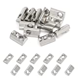 Qjaiune 12Pcs M8 Spring T Nut 4040 Aluminum Extrusion T Nuts, Roll-in T Spring Nuts, M8 Half Round T Nut Tee Slot Nuts for 3D Printer, CNC Router, 4040 Series Aluminum Extrusion Profile with Slot 8mm