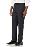 Amazon Essentials Men's Classic-Fit Expandable-Waist Flat-Front Dress Pant, Black, 38W x 30L