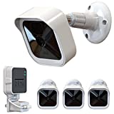 PEF All-New Blink Outdoor Camera Mount, Weatherproof Protective Cover and 360 Degree Adjustable Mount with Blink Sync Module 2 Outlet Mount for Indoor Security Camera System (White, 3 Pack)