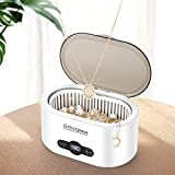 Ultrasonic Jewelry Cleaner 22 Oz, 45000Hz Ultrasonic Cleaner with 5 Digital Timer, 59" Detachable Power Cord, SUS 304 Tank, Silver Jewelry Cleaner for Cleaning Jewelry, Eyeglass, Watch, Ring, Denture