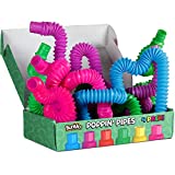 BunMo Pop Tubes Sensory Toys, Fine Motor Skills Fidget Pack Toddler Toys, Fidget Toys for Sensory Kids and Kids Learning Toys.