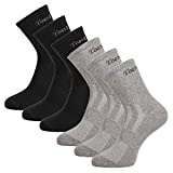 Toes&Feet Men's 6-Pack Mixed Anti-Odor Quick-Dry Quarter Crew Athletic Socks
