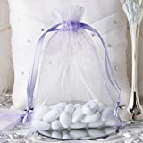 Weddings Venue Shop Drawstring Favor Bags - 5" x 7" Lavender Pack of 10