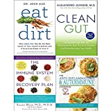 Eat dirt, clean gut, The Anti-inflammatory & Autoimmune Cookbook and immune system recovery plan 4 books collection set