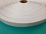 2" Wide 200' Length Chair Vinyl Strap Strapping for Patio Lawn Garden Outdoor Furniture Repair Matte Finish Color (White)