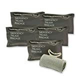 ASA TECHMED 5 Pack Emergency Trauma 6" Israeli Style Bandage - Combat Military Style Battle Wound Dressing First Aid IFAK