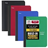 Five Star DuraShield Composition Books with Antimicrobial Covers, 4 Pack, 1 Subject, Wide Ruled Paper, 11" x 8-1/2", 100 Sheets, Assorted Colors (950008-ECM)