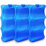 ISUSSER Pack of 3 Reusable Ice Packs for Breastmilk Storage, Bottle Ice Packs for Breastfeeding Mom, Blue