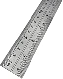 Azbvek ONE METRE Ruler Stainless Steel 1M Long Metal 40" Measure Rule/Meter 100cm