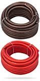 InstallGear 8 Gauge AWG CCA Power Ground Wire Cable (50ft Black & Red) Welding Wire, Battery Cable, Automotive RV Wiring, Car Audio Speaker Stereo