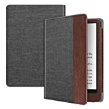 Fintie Folio Case for 6.8" Kindle Paperwhite (11th Generation-2021) and Kindle Paperwhite Signature Edition - Book Style Premium Fabric Shockproof Cover with Auto Sleep/Wake, Denim Charcoal