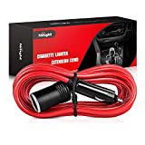 Nilight 10003W 14ft Extension Cord Cable Heavy Duty 12V/24V Car Charger with Cigarette Lighter Socket,2 Years Warranty