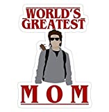 Steve Harrington - World's Greatest mom, Stranger Things Decal Sticker - Sticker Graphic - Auto, Wall, Laptop, Cell, Truck Sticker for Windows, Cars, Trucks