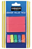 Sargent Art 36-1014 Combo Pack with 2 Pink Erasers and 5 Cap Erasers