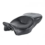 XMT-MOTO Hammock Rider and Passenger Seat fits for Harley Davidson Touring and Tri Glide models 2009-2022, for Road King Street Glide Road Glide Electra Glide models,Vivid Black