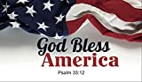 USA Flag God Bless America Patriotic Prayer Pocket Wallet Cards for Fourth of July Veterans Memorial Day Handouts with Bible Verse Blessed Nation Whose God is The Lord (50 Count)