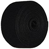 MJ May 1805-OW-PB/B-10 Velcro Brand, 1-1/2" Wide, One Wrap, Hook One Side/Loop One Side, 10' Length, Black