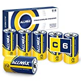 Allmax C Maximum Power Alkaline Batteries (6 Count)  Ultra Long- Lasting, 7-Year Shelf Life, Leakproof Design, 1.5V