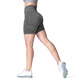 Aoxjox Vital 1.0 Seamless Biker Shorts for Women High Waist Workout Shorts Booty Running Yoga Shorts (Vital Charcoal Grey Marl, X-Large)