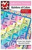 Rainbow of Colors Quilt Pattern: Jelly Roll or 2 1/2" Strips (Design Originals, Quilted Fox Designs) A Charming, Colorful Jelly Roll Quilt Sized 86" x 100"; Great for 2 1/2-inch Strip Collections