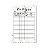 Newborn Baby Log Tracker Journal Book, Infant Daily Schedule, Feeding Food Sleep Naps Activity Diaper Change Monitor Notes For Babies, Mommy Nursing or Breastfeeding Record Tracking Chart 50 Sheet Pad