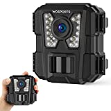 WOSPORTS Mini Trail Camera 16MP 1080P Waterproof Game Hunting Cam with Night Vision for Wildlife Monitoring Hunting