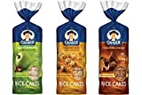 Quaker Rice Cakes Variety Bundle - Pack of 3 Flavors, Chocolate Crunch, Apple Cinnamon, Caramel Corn