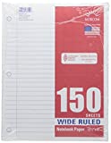 Norcom Filler Paper, 150 Count, Wide Ruled (2 Pack)