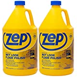 Zep Wet-Look Floor Polish - 1 Gallon (Pack of 2) ZUWLFF1282 - Long Lasting Shine