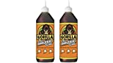 Gorilla Original Waterproof Polyurethane Glue, 36 ounce Bottle, Brown, (Pack of 2)