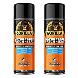 Gorilla Waterproof Patch & Seal Spray, Black, 16 Ounces, (Pack of 2)