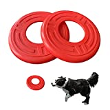 2 Pcs Dog Toy Flying Disc, Pet Training Rubber Flying Toy Golf Saucer Fetch, Floating Water Dog Toy for Small, Medium, or Large Dogs Outdoor Flight, 2 Packs