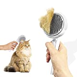 Pet Pumpkin Brush,Cat Brushes for Indoor Cat,Cat Hair Brush for Shedding,Cat Comb for Long or Short Haired Cat Massage Removes Mats,Pet Self Cleaning Slicker Brush for Dog Cat Pet Grooming Brush