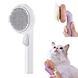 Pumpkin Pet Grooming Brush -- Dog Brush and Cat Hair Brush for Shedding Pet Cleaning Slicker Brush for Short and Long-Haired Gogs, Cats, Rabbits -- Easy to Removes Loose Undercoat, Tangled Hair