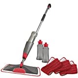 Rubbermaid Reveal Spray Microfiber Floor Cleaning Kit for Laminate & Hardwood Floors, Spray Mop with Reusable Washable Pads, Commercial