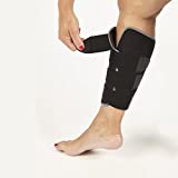 Calf Brace | Premium Compression Sleeve for Men & Women | Provides Pain Relief & Support | For Shin Splints, Lower Leg Pain, Torn Calf Muscle | Black Neoprene Adjustable Support Wrap for Runners