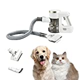 Defurry Cordless Pet Vacuum Cleaner with Grooming Brush for Dogs and Cats, Professional Shedding Tool Kit with Stainless Comb Teeth for Cat/Dog Undercoat fur.