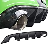 GaofeiLTF Rear Lip Bumper Diffuser Carbon Fiber Style Fits 2015-2021 Dodge Charger SRT Rear Body Splitter Valance PP OE Style