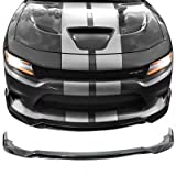 ZZDSNJ Front Bumper Lip for 2015-2022 Dodge Charger SRT Front Bumper LipGlossy Black ABS Bumper Spoiler Front Bumper Lip for 4PC Set