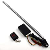 Completed Set 22" Scanning 7 Color 48-SMD 5050 Running RGB LED Bar Strip Third Brake Light + Wireless Sound Remote Control + Control Module Universal Car Truck SUV Front Grille Under Spoiler Body Hood