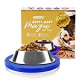 SoulThink Ant Proof Cat Dog Bowl Tray - 2023 New Innovation Anti Ant Pet Food Dish Indoor No Chemical No Water Needed Different from Traditional Ant Trap (Royal Blue)