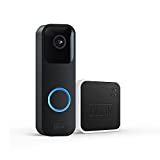 Blink Video Doorbell + Sync Module 2 | Two-way audio, HD video, motion and chime app alerts and Alexa enabled  wired or wire-free (Black)