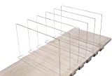 A & R 6 Pack Acrylic Shelf Dividers for Closet - Clear Shelf Organizer for Clothes - Adjustable Storage Separators in Bedroom and Office - Suitable for Wooden or Vertical Shelves