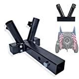 GOORIDA Double Hitch Flag Pole Holder for Truck, Fits Standard 2" Trailer Hitch, RV Flagpole Kit, Car Receiver Flag Pole Mount, Compatible with Jeep, RV, Camper, SUV, Pickup