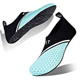 Water-Shoes-Swim-Shoes Quick-Dry Barefoot Aqua-Socks-Beach-Shoes for Pool Yoga Surf for Women-Men(Mesh-XB/Moonlight-40/41)