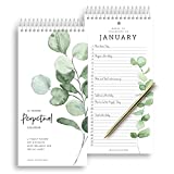 Bliss Collections Perpetual Calendar, Important Dates to Remember, Greenery Monthly and Daily Wall Hanging Organizer for Important Dates, Birthdays, Anniversaries and Special Days, 5"x10" (12 Sheets)