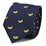 MENDEPOT Navy Fruit Necktie Avocado Necktie Lemon Tie With Box (Banana)
