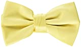 Stacy Adams Men's Satin solid Bow Tie, Banana, One Size