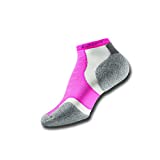 Thorlos Experia XCCU Thin Cushion Running Low Cut Socks, Pink, Small