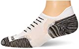 Thorlos Experia unisex adult Xctu Thin Cushion No Show Running Sock, White/Grey, Medium US